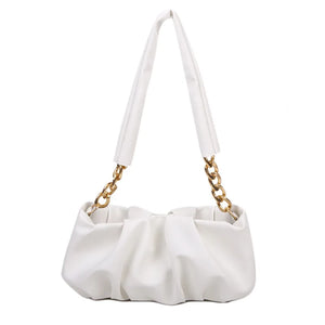 Pleated Shoulder Women's Bag Cloud Female High Handbags For Women Chain Bag