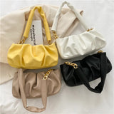 Pleated Shoulder Women's Bag Cloud Female High Handbags For Women Chain Bag