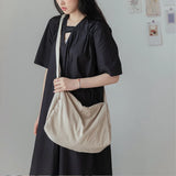 Pleated Soft Cloth Women Shoulder Bag Large Capacity