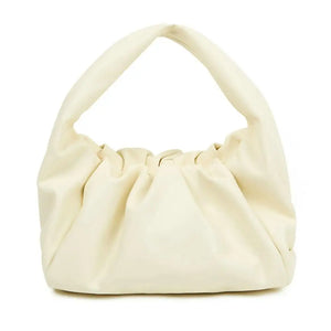 Pleated Large Capacity Women Handbag Waterproof Faux Leather