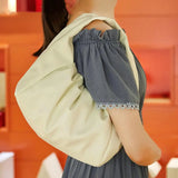 Pleated Large Capacity Women Handbag Waterproof Faux Leather