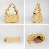 Pleated Armpit Shoulder Bag Soft PU Leather Handbag
