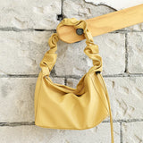 Pleated Armpit Shoulder Bag Soft PU Leather Handbag