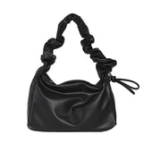 Pleated Women's Handbag Retro Solid Underarm Shoulder Bag