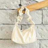 Pleated Women's Handbag Retro Solid Underarm Shoulder Bag