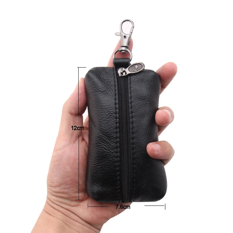 Plus Size 100% Cow Leather Key Wallet Unisex Key Case High-Quality Key Bag