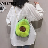 Avocado Plush Bag Autumn/Winter Student Girl Purse