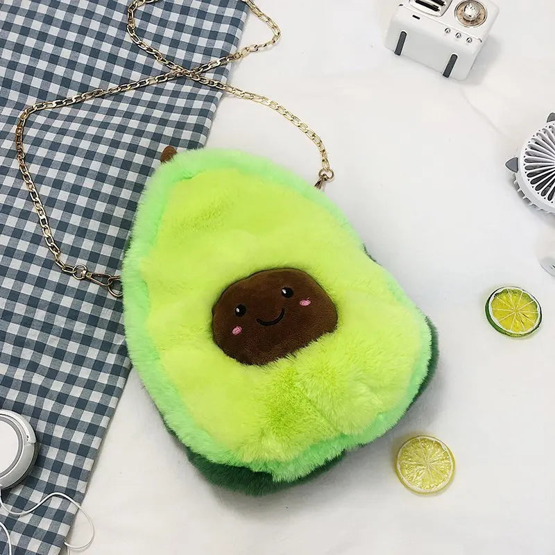 Avocado Plush Bag Autumn/Winter Student Girl Purse