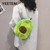 Avocado Plush Bag Autumn/Winter Student Girl Purse