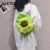 Avocado Plush Bag Autumn/Winter Student Girl Purse