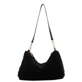 Plush Bag Women's Large Capacity One Shoulder Handbag Crossbody Bag