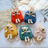 Plush Bear Backpack Kids Schoolbag