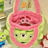 Plush Bear Double Sided Handbags Female Cartoon Shopping Bags Shoulder Bag