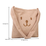 Bear Print Underarm Bag Women Love Heart Shoulder Bag