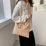 Bear Print Underarm Bag Women Love Heart Shoulder Bag