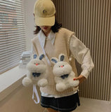 Women Rabbit Shoulder Bag Crossbody Faux Fur Messenger Party Clutches