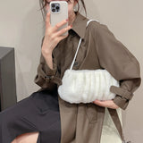 Soft Shoulder Bag for Autumn Winter Lady - Plush Cloud Commute Bags
