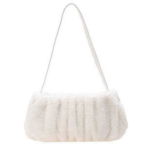 Soft Shoulder Bag for Autumn Winter Lady - Plush Cloud Commute Bags