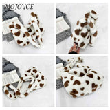 Fluffy Love Heart Print Hand Bag for Holiday Party