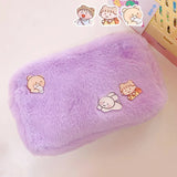 Plush Cosmetic Bag Korea Student School Pencil Case Girls Large Capacity