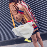 Chicken Plush Crossbody Purse Cartoon Shoulder Bag