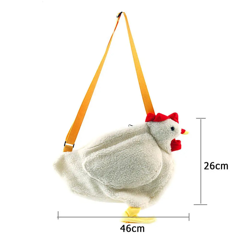 Chicken Plush Crossbody Purse Cartoon Shoulder Bag
