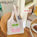 Cherry Cartoon Underarm Bag Fluffy Soft Casual