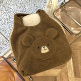 Fluffy Bear Pattern Underarm Bag for Holiday Party