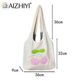 Fluffy Shopping Bag Cherry Cartoon Winter Soft Casual Book Bag