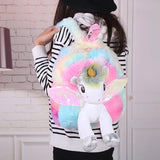 Plush Unicorn Backpack for Girls