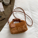 Plush Crossbody Bag Cloud Fold Tote for Women
