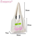 Cherry Cartoon Ladies Tote Bag Plush Underarm Bag Large Capacity Casual