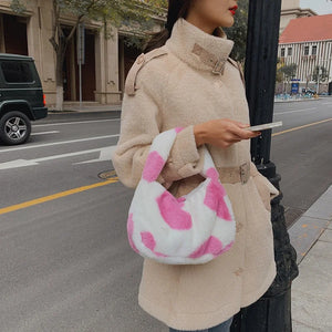 Plush Love Bag Women's Shoulder Bag Autumn Winter Style
