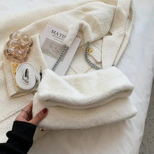 Plush Handbag Clutch Chain Shoulder Bag Crossbody Bags