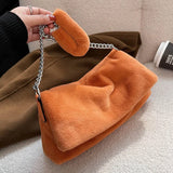 Plush Handbag Clutch Chain Shoulder Bag Crossbody Bags