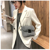 Plush Messenger Bag Chain Crossbody Bag Faux Fur Winter Bags Women Shoulder Bags