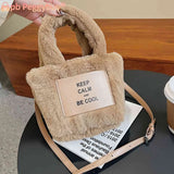 Plush Messenger Bags Lightweight Ladies Crossbody Bag Casual Portable