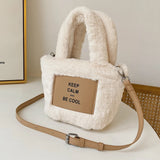 Plush Messenger Bags Lightweight Ladies Crossbody Bag Casual Portable