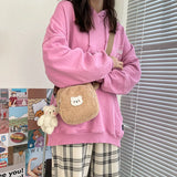 Women's Bear Messenger Bag Autumn Winter Crossbody Handbag