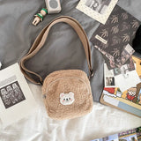 Women's Bear Messenger Bag Autumn Winter Crossbody Handbag
