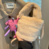 Winter Hair Ball Cross-body Bag with Hair Bucket