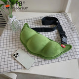 Plush Peas Shaped Female Shoulder Bag