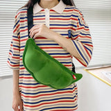 Plush Peas Shaped Shoulder Bag For Women