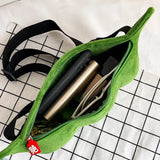 Peas Shaped Plush Shoulder Bag for Outdoor Shopping and Leisure