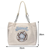 Plush Shoulder Bag Large Capacity Ladies Handbags