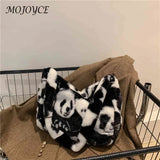 Fluffy Shoulder Bag Large Capacity Casual Soft Handbag