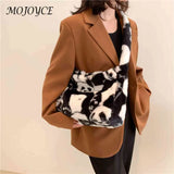 Fluffy Shoulder Bag Large Capacity Casual Soft Handbag