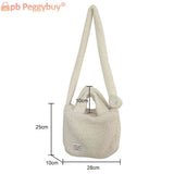 Plush Shoulder Bag Milky Autumn Winter Women Messenger Bag