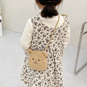 Furry Plush Shoulder Bag for Kids