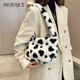 Heart Print Fluffy Shoulder Bag for Holiday Party
